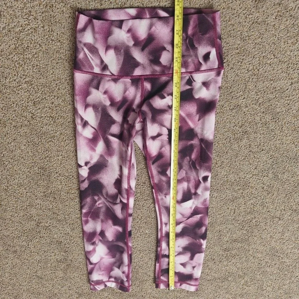 Lululemon Athletic Wear Womens 4 Purple Pink Tank Top And Leggings Tie Dye‎ Yoga